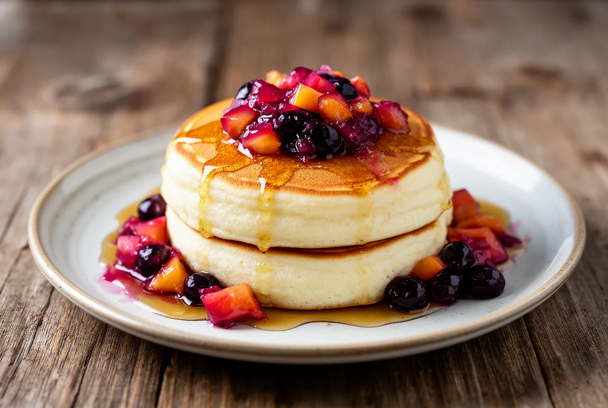 Assiette de pancakes à la ricotta chez Bartholomé