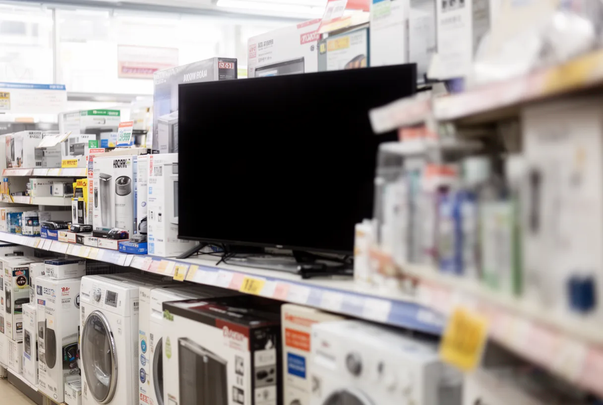 Intérieur d'un magasin Electro Dépôt pendant les soldes